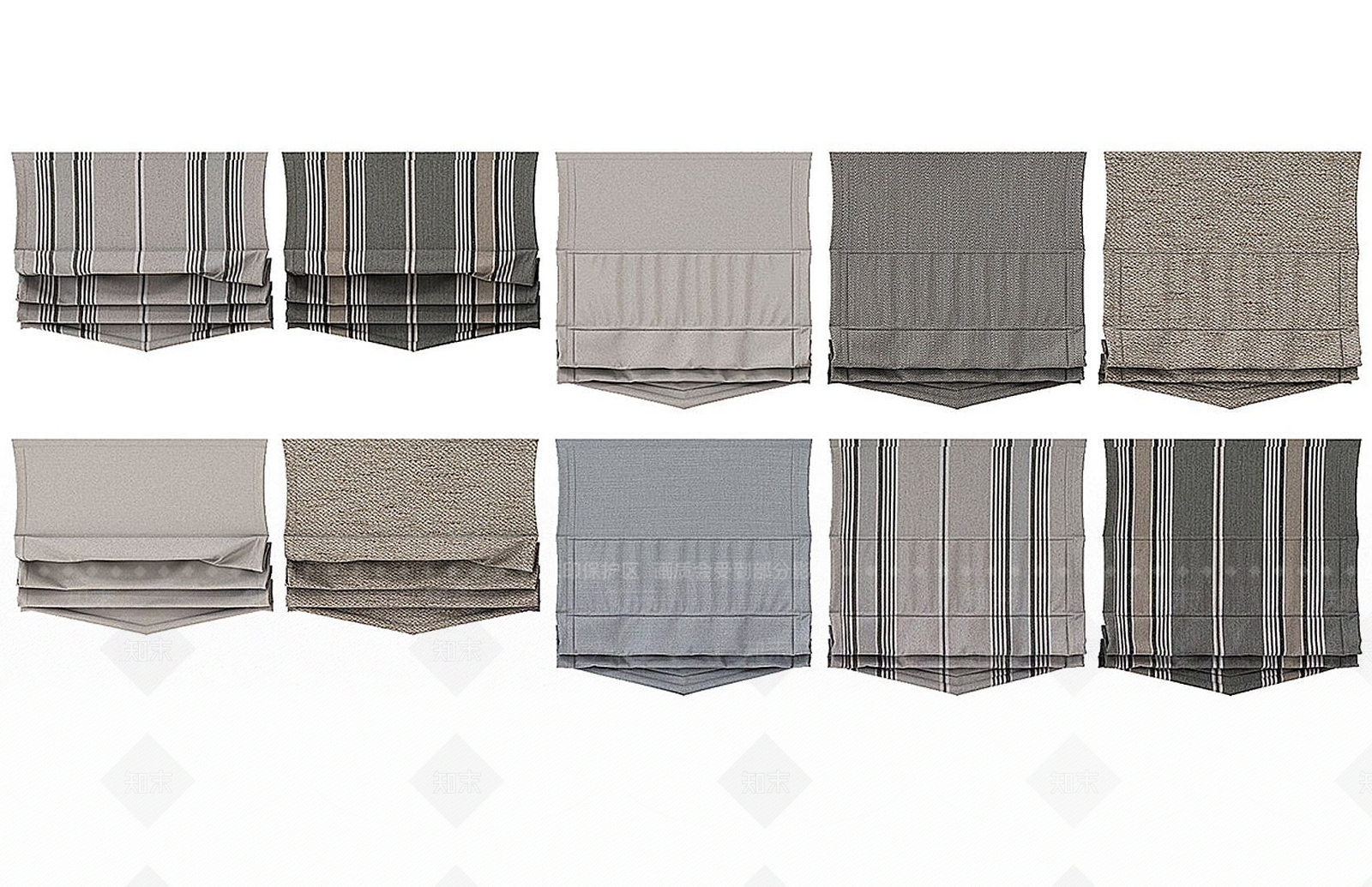 现代百叶窗帘3D模型下载【ID:1192335461】