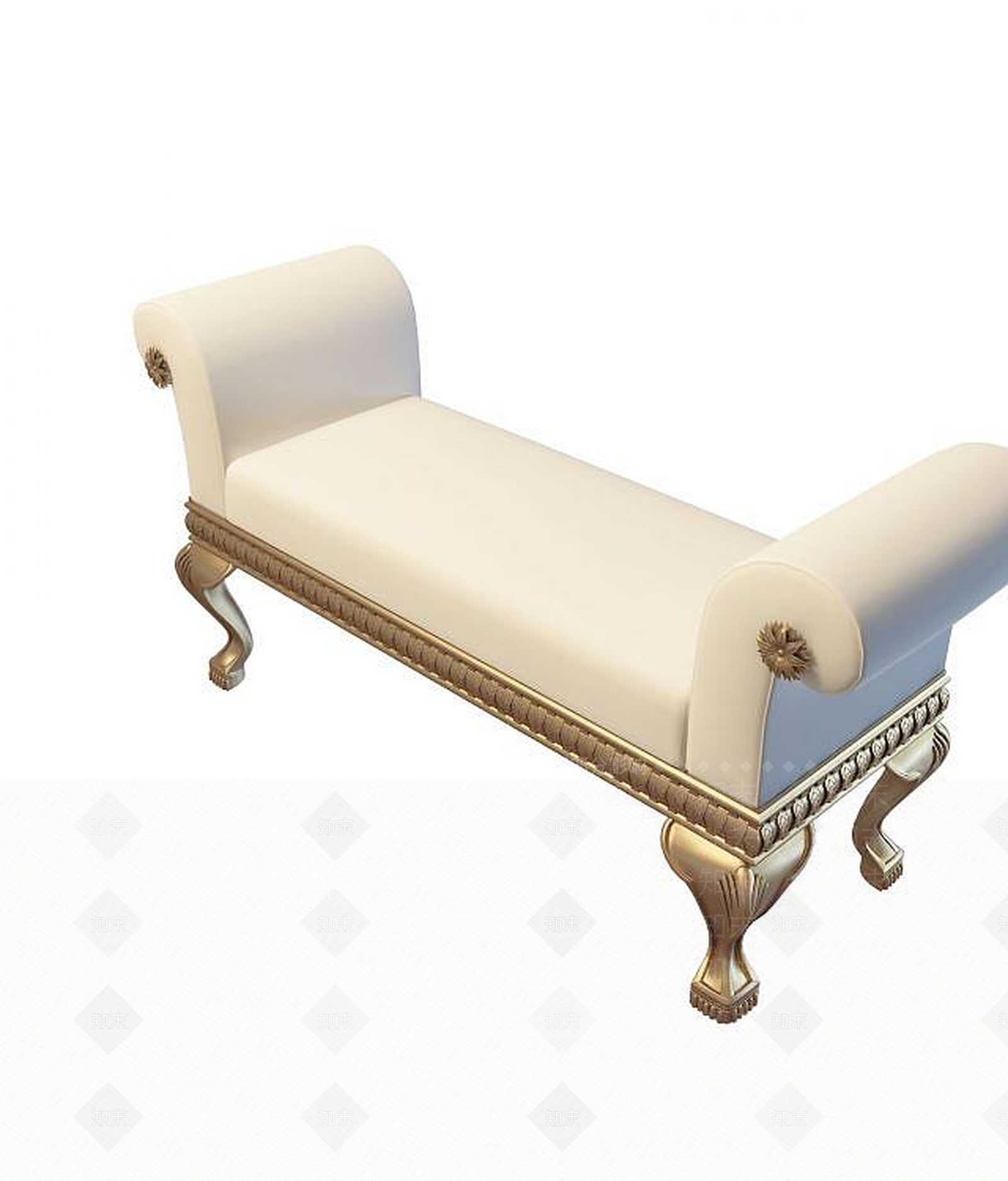 欧式古典欧式躺椅3D模型下载【ID:1192336164】
