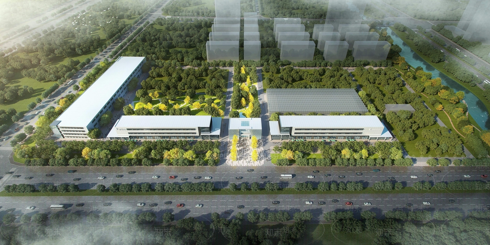 现代办公楼3D模型下载【ID:1192340763】
