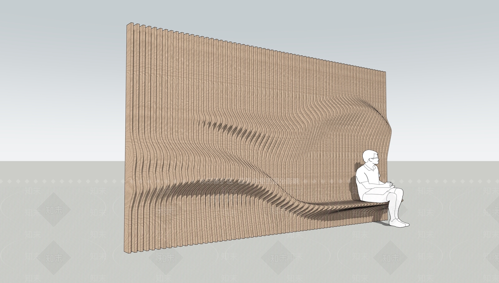 现代艺术装置SU模型精品下载_SketchUp模型_知末网