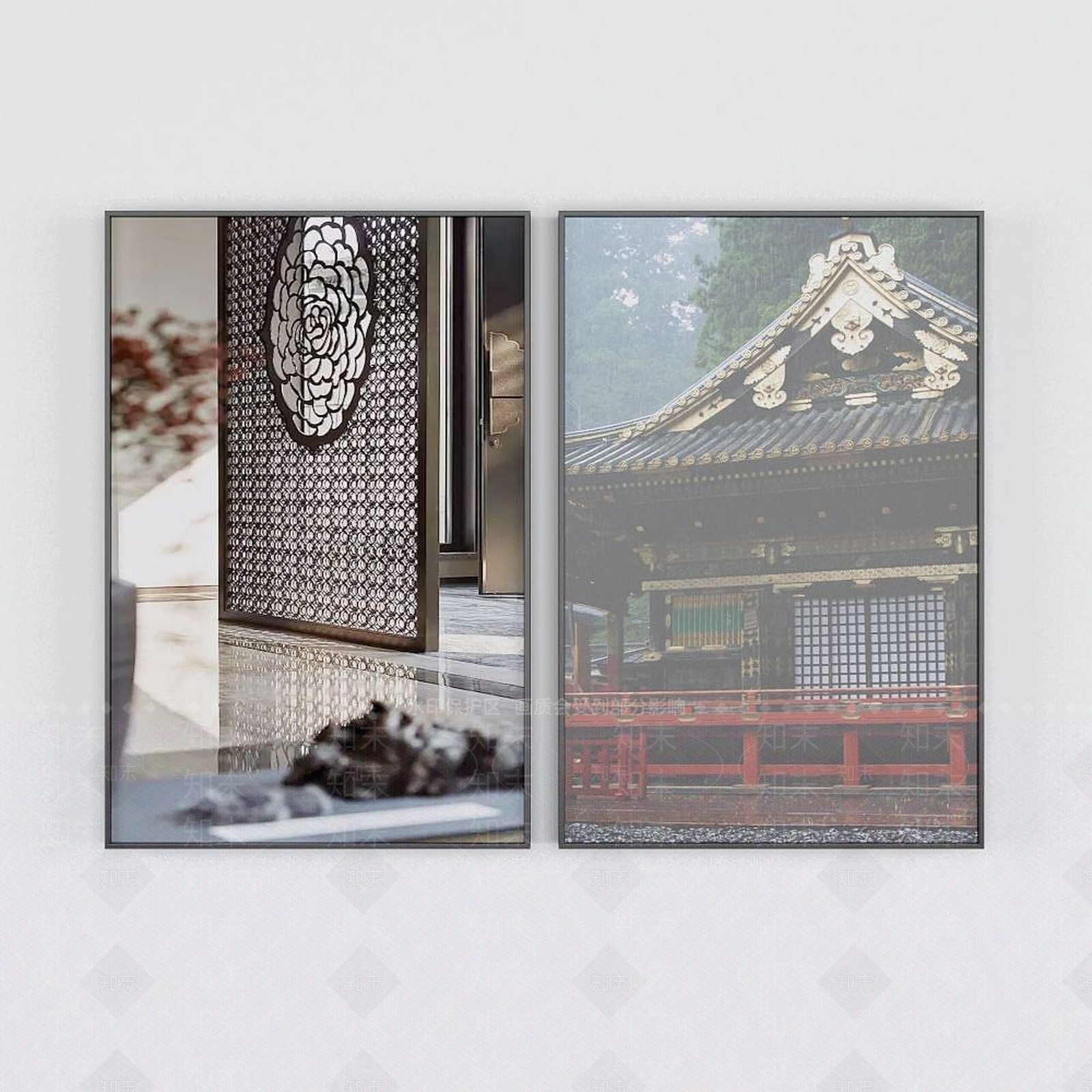 中式风格装饰画3D模型下载【ID:1192353718】