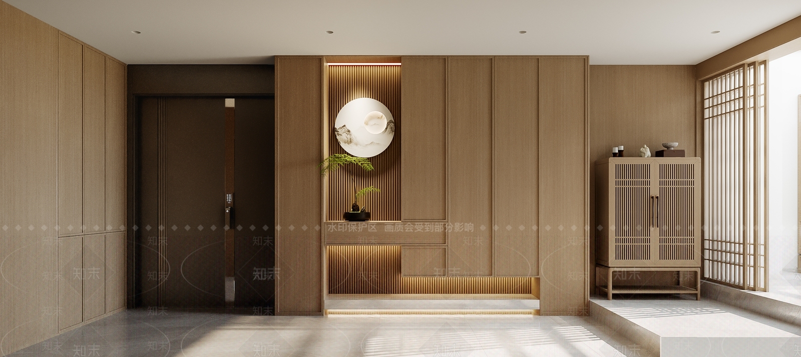 新中式鞋柜3D模型下载【ID:1192364760】