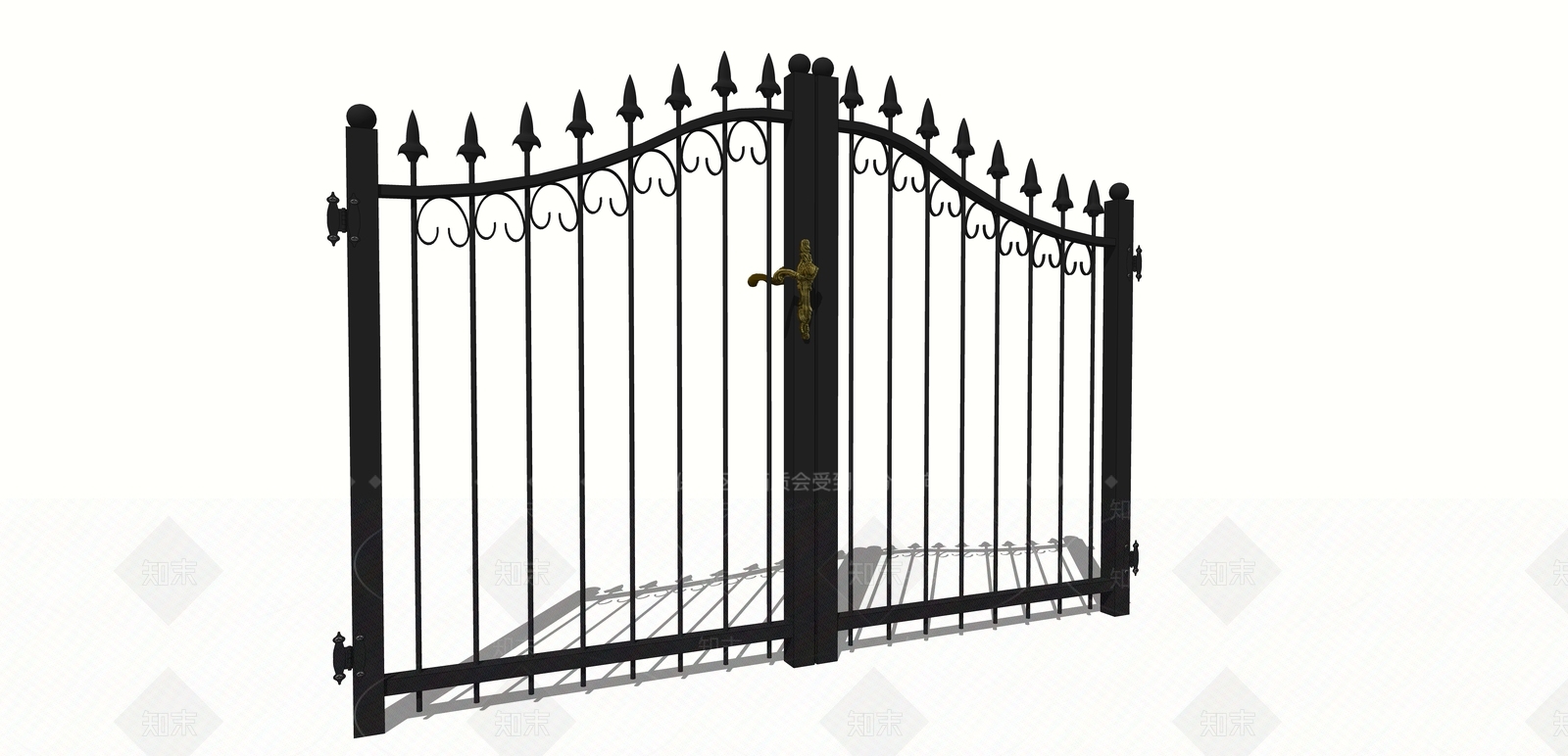 欧式双开门SU模型下载【ID:1192367040】