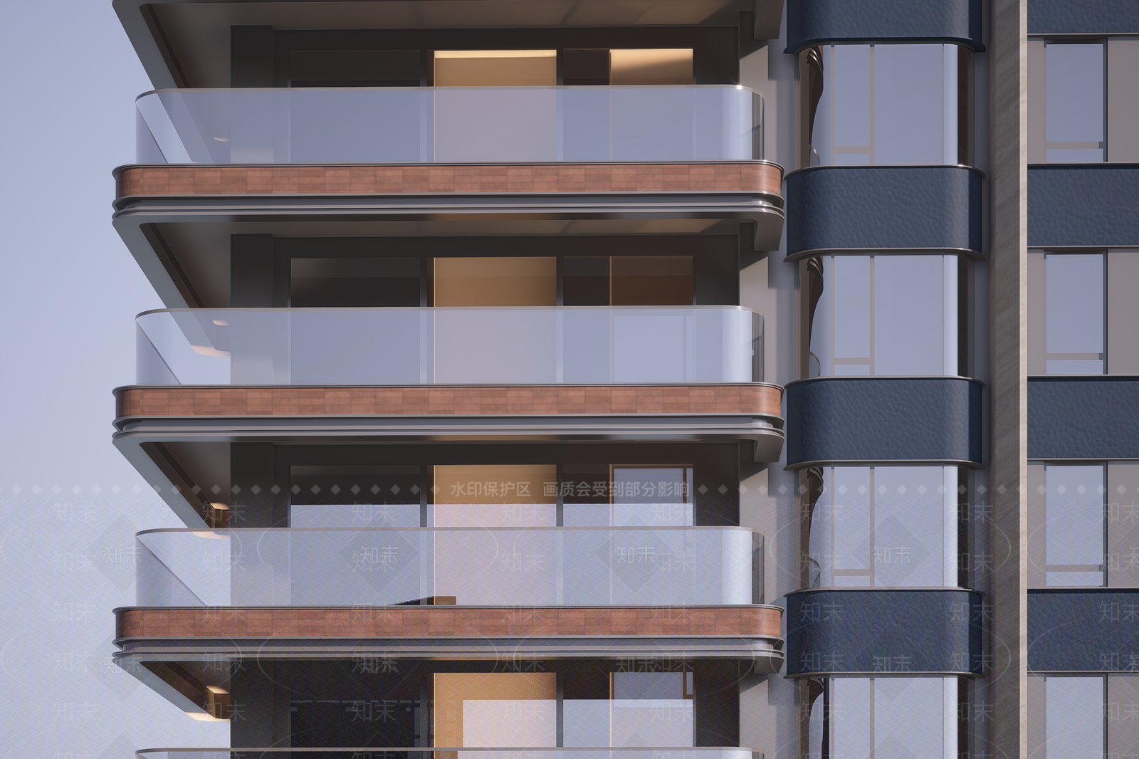 现代小区建筑SU模型下载【ID:1192370601】