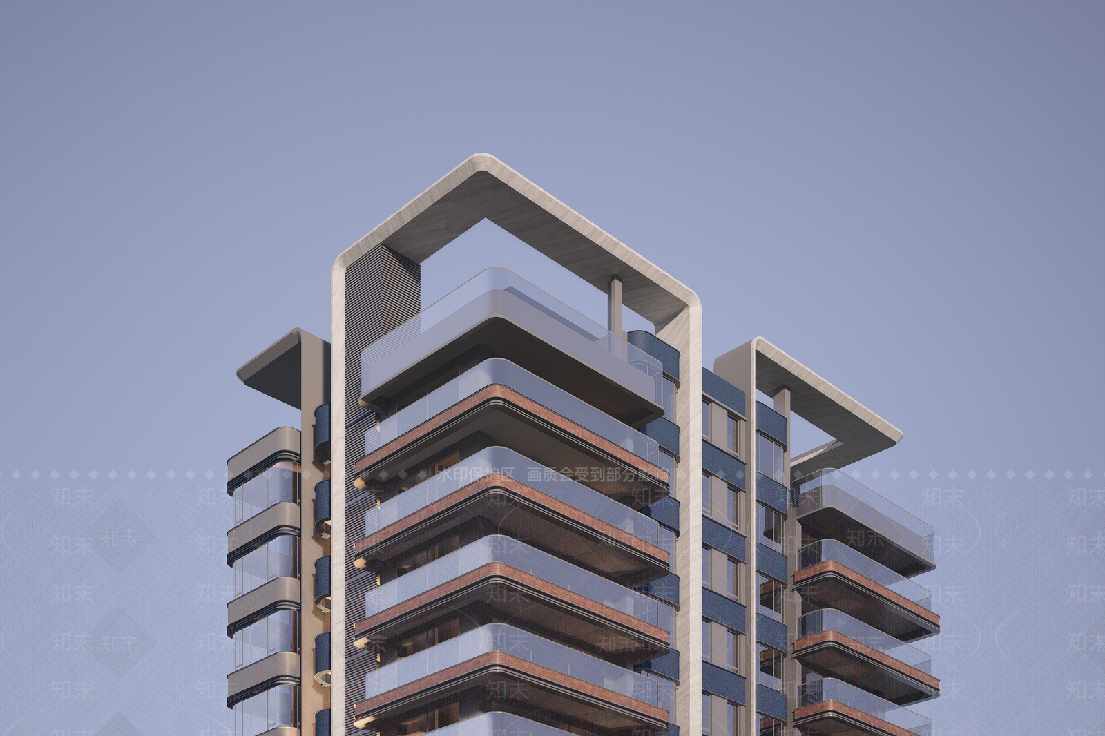 现代小区建筑SU模型下载【ID:1192370601】