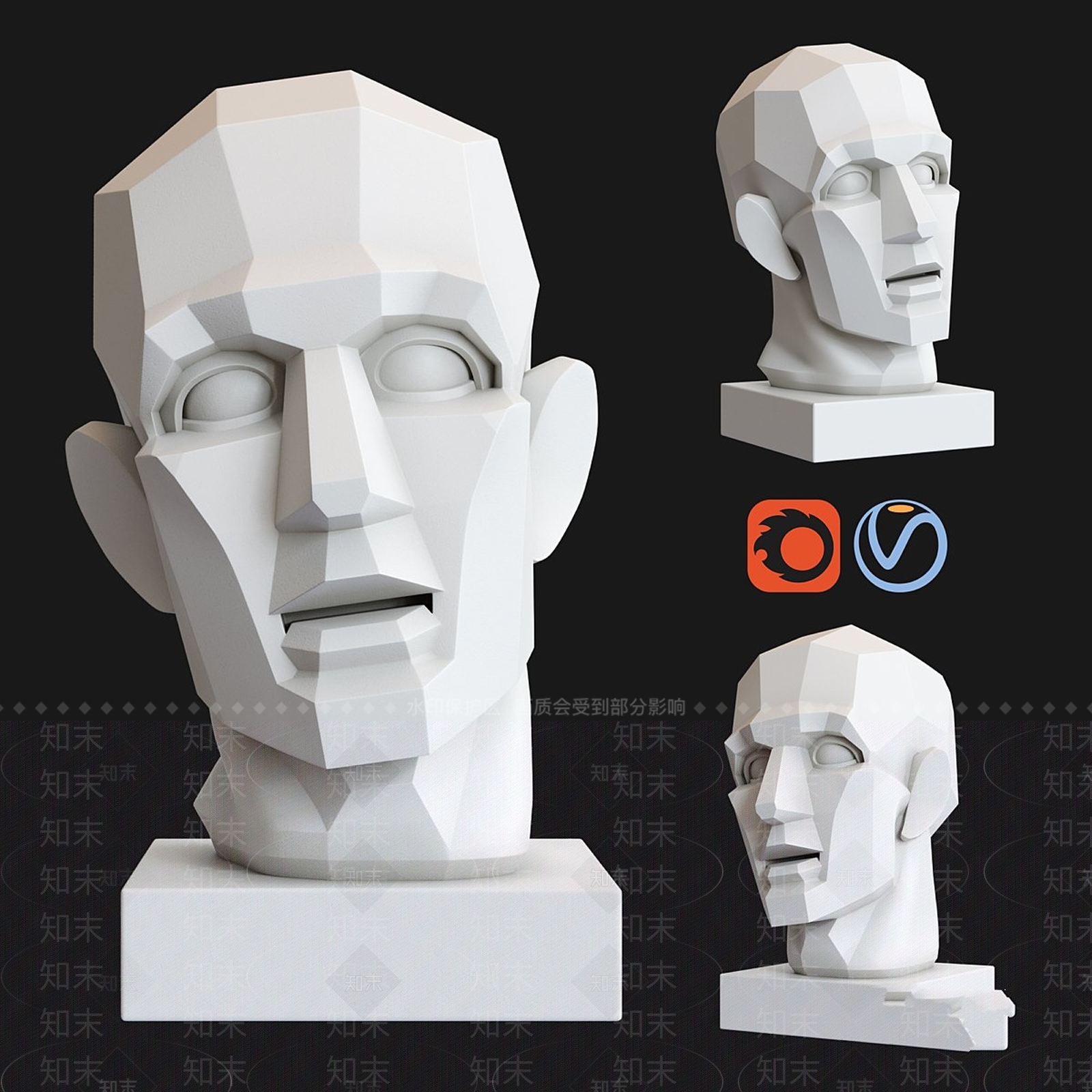 雕塑摆件3D模型下载【ID:1192373959】