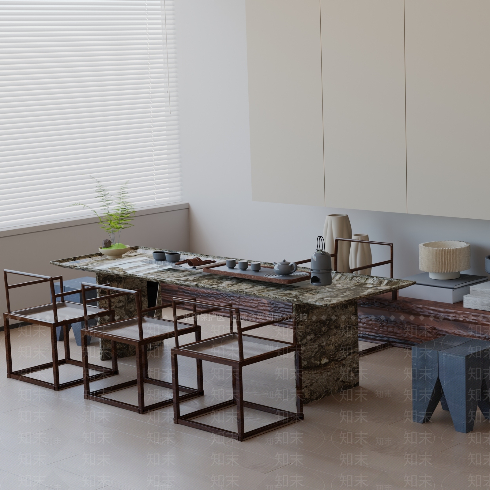 现代茶室3D模型下载【ID:1192376708】