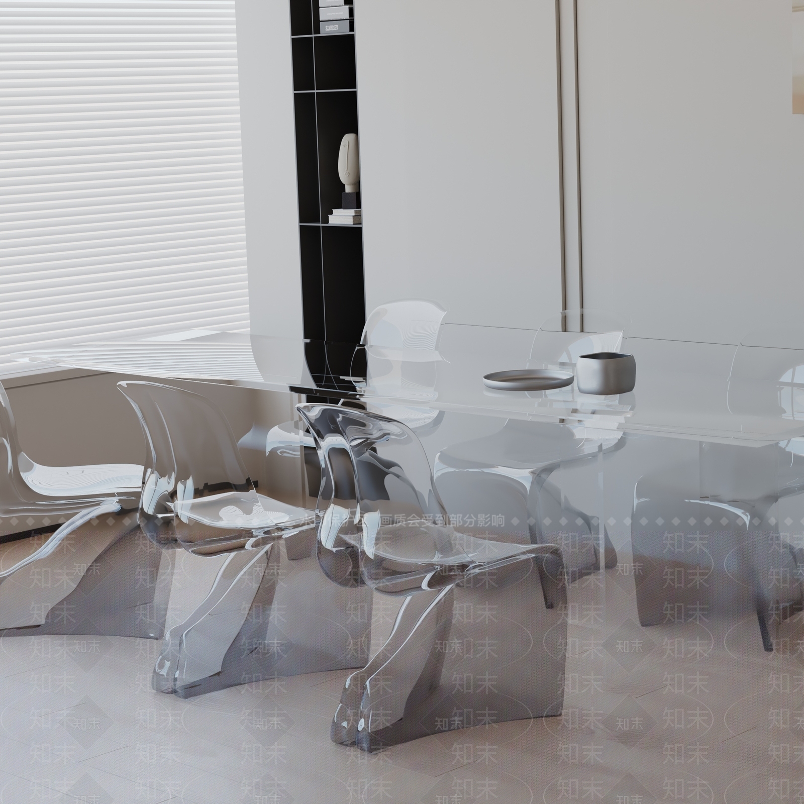 现代餐桌3D模型下载【ID:1192376910】