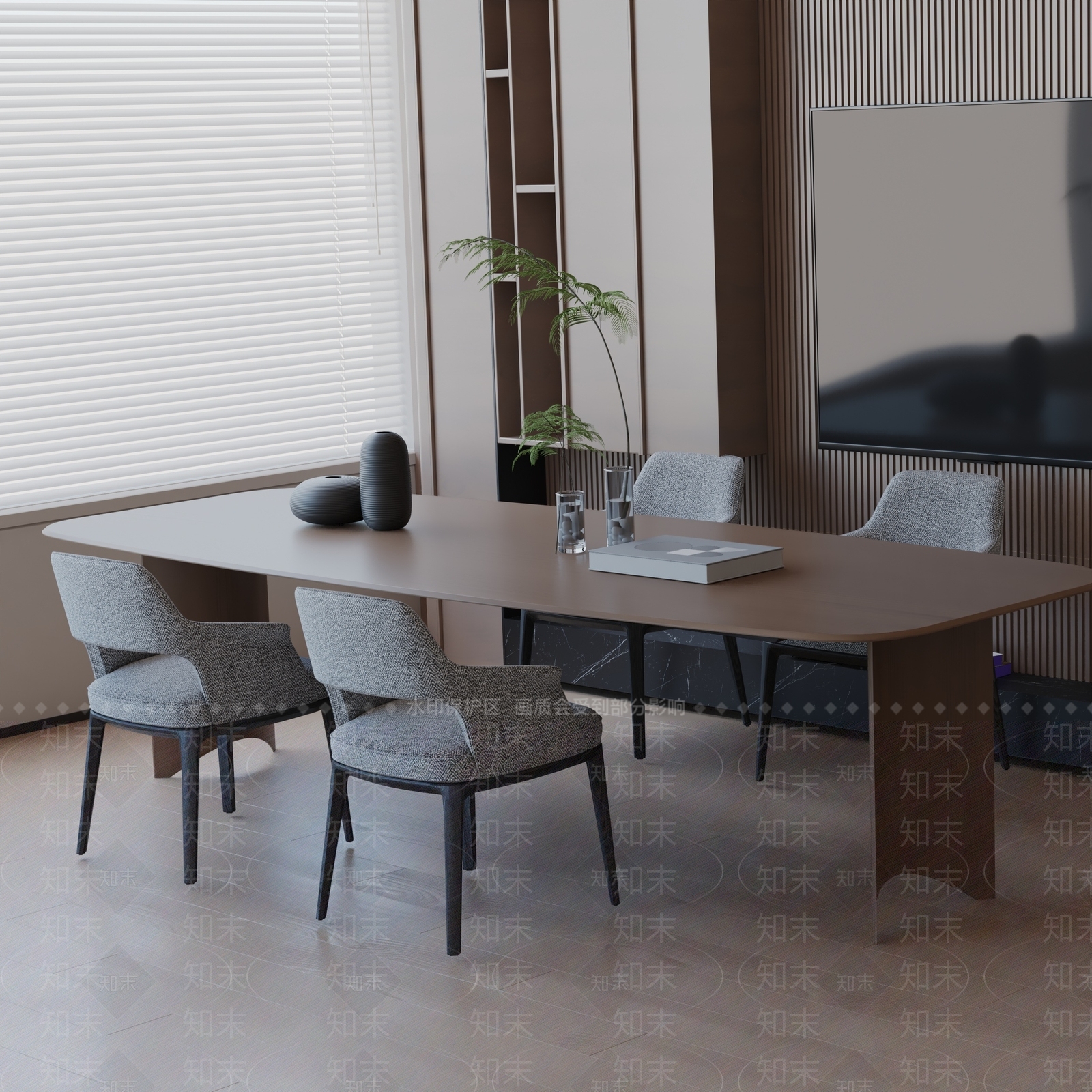 现代餐桌3D模型下载【ID:1192377256】