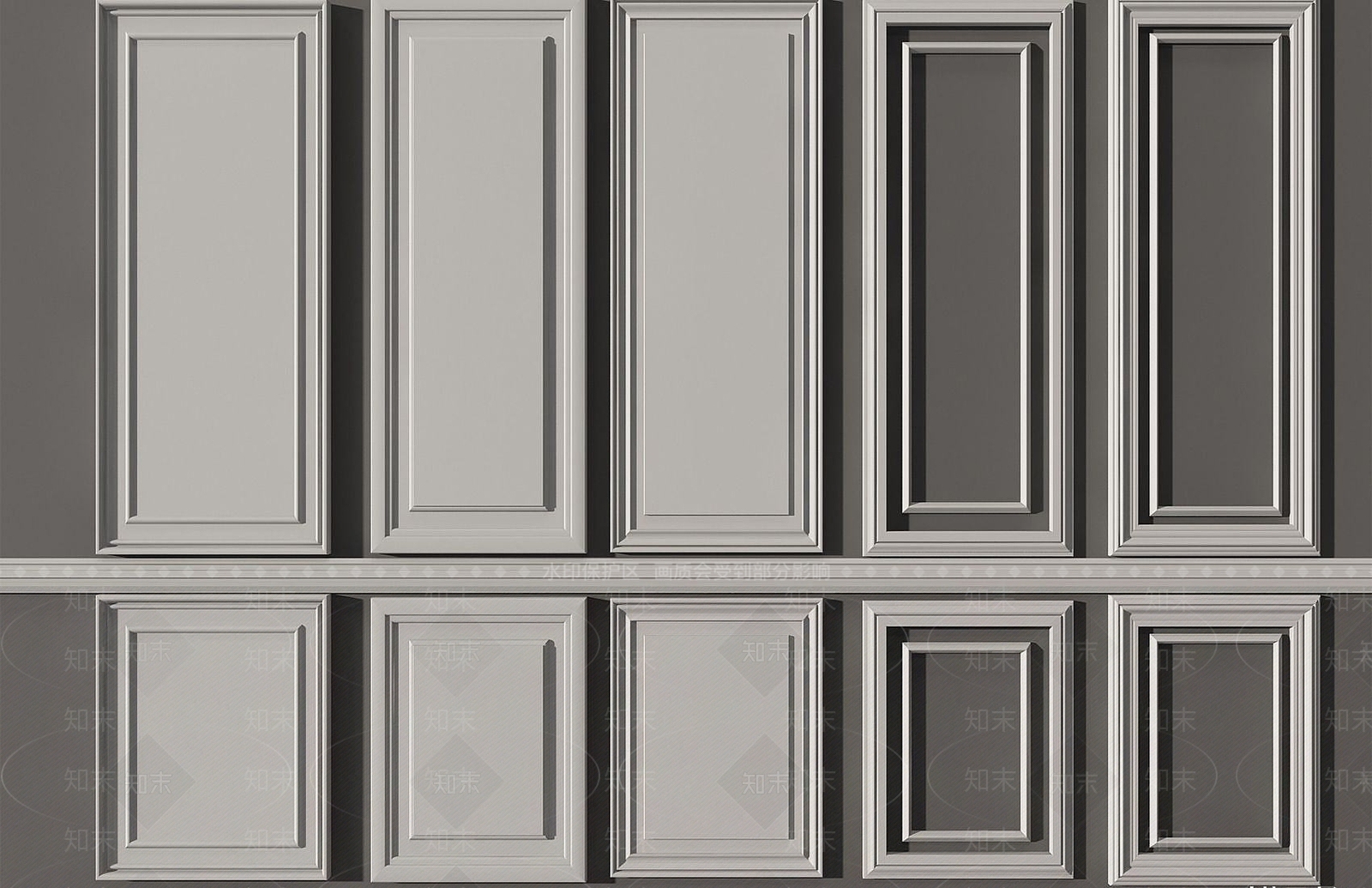 欧式古典欧式石膏线条3D模型下载【ID:1192377789】