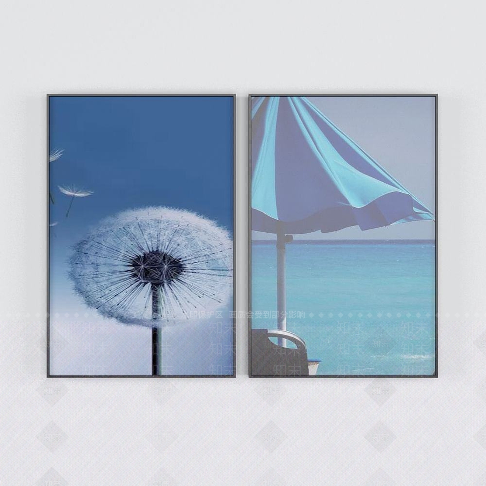 现代蒲公英装饰画3D模型下载【ID:1192384085】