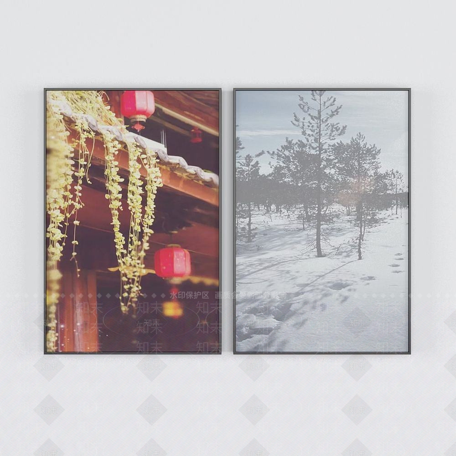 现代园林景观装饰画3D模型下载【ID:1192384234】