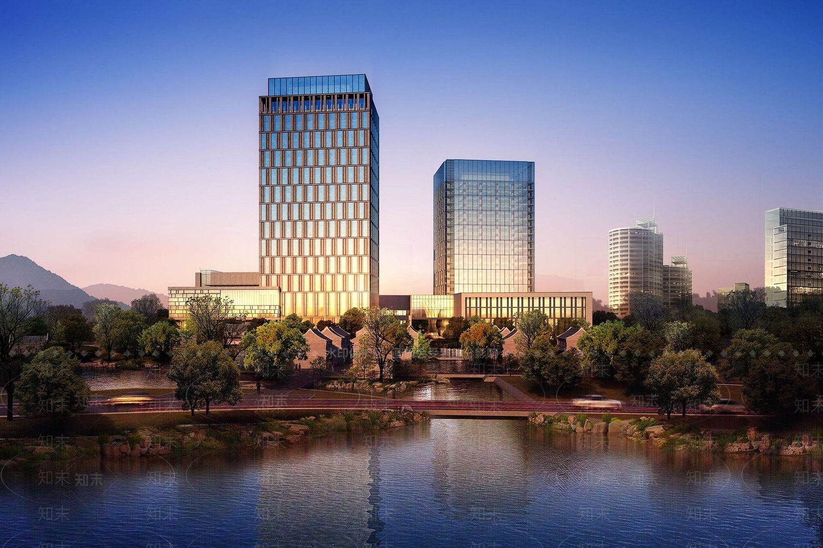 现代商业写字楼3D模型下载【ID:1192385159】