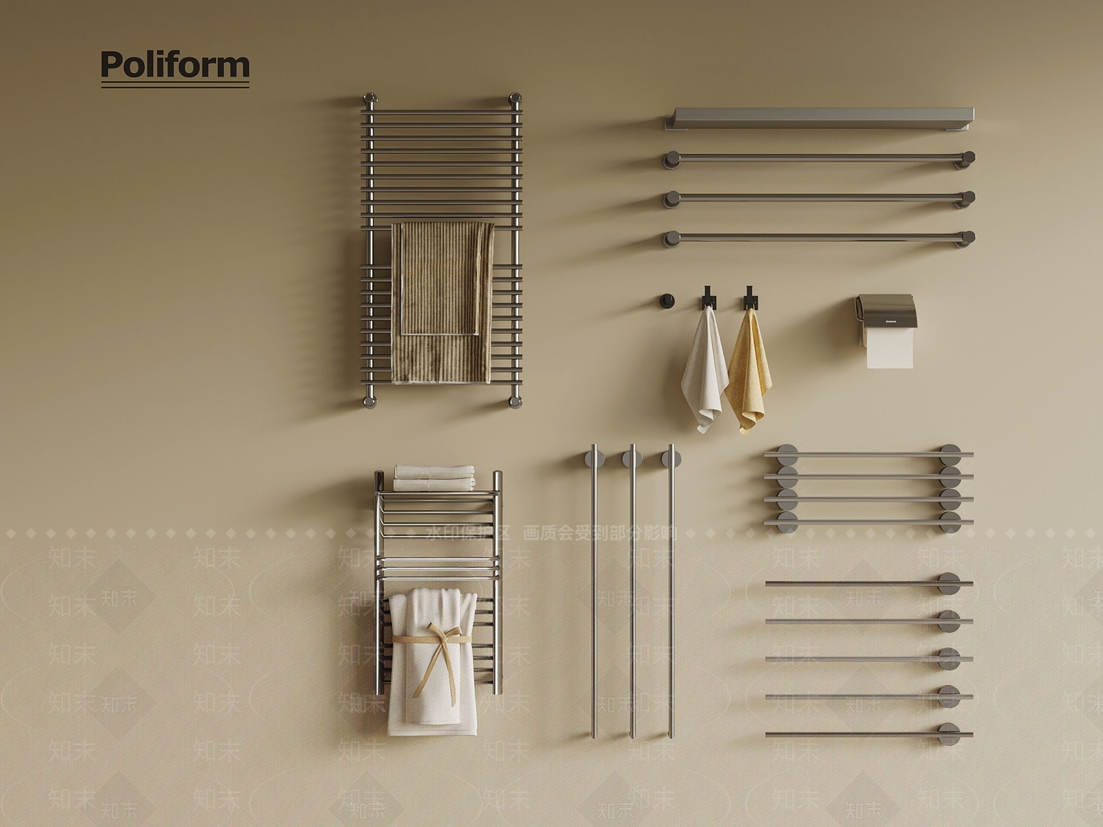 毛巾架3D模型下载【ID:1192387512】