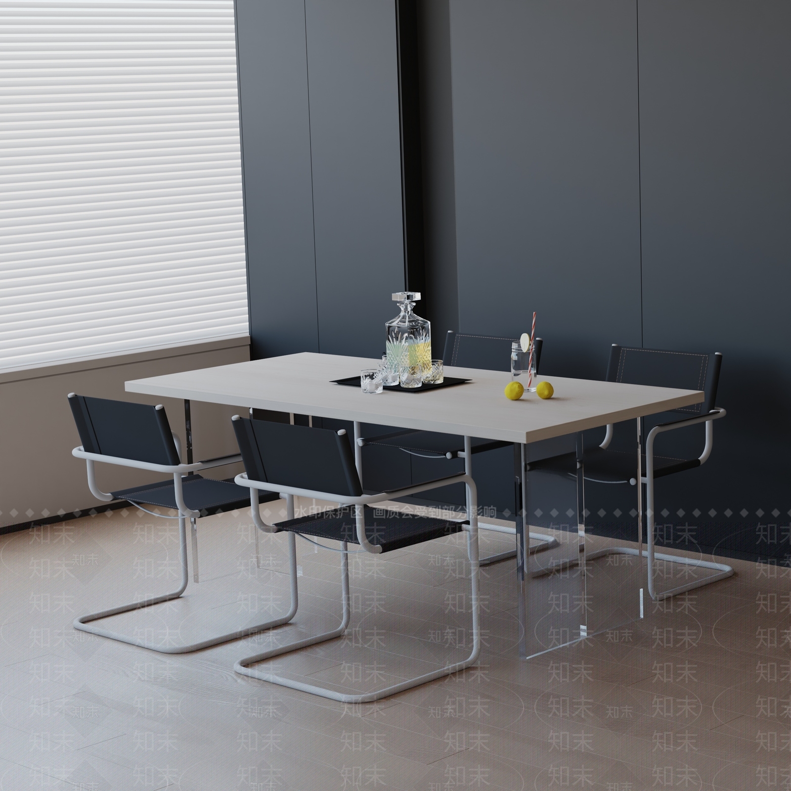 现代餐桌3D模型下载【ID:1192391018】