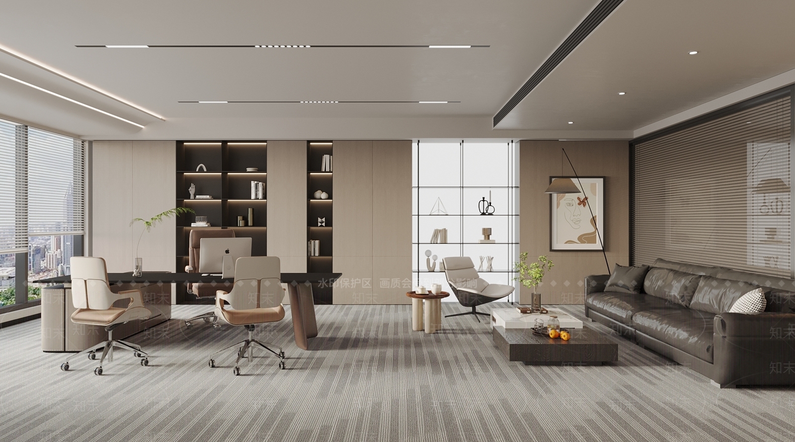 现代经理办公室SU模型下载【ID:1192391454】