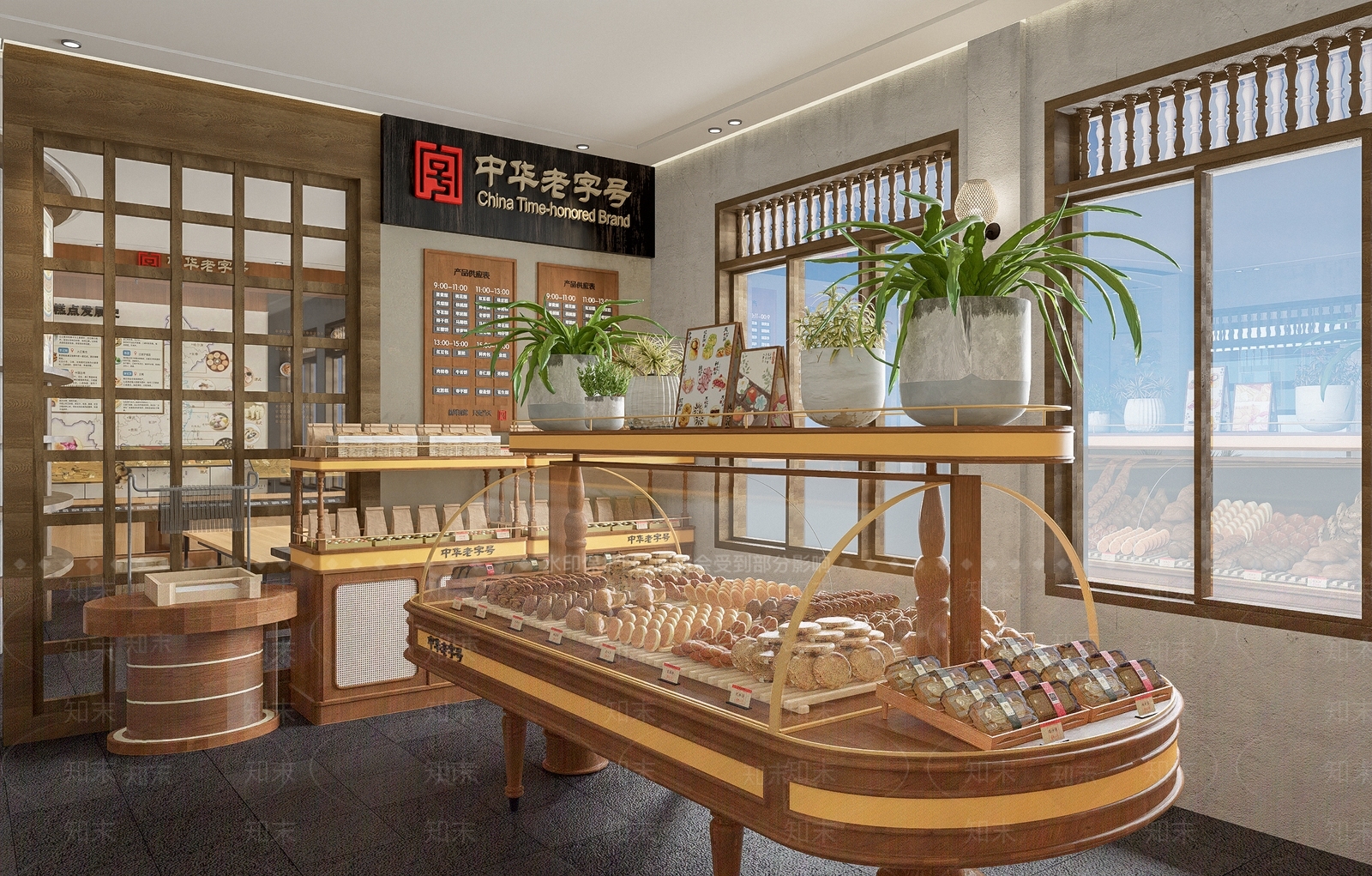 中古侘寂甜品面包店SU模型下载【ID:1192398370】