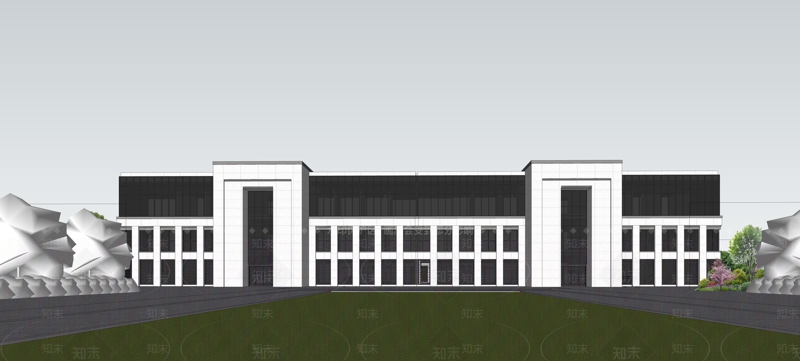 现代简约厂房SU模型下载【ID:1192398411】