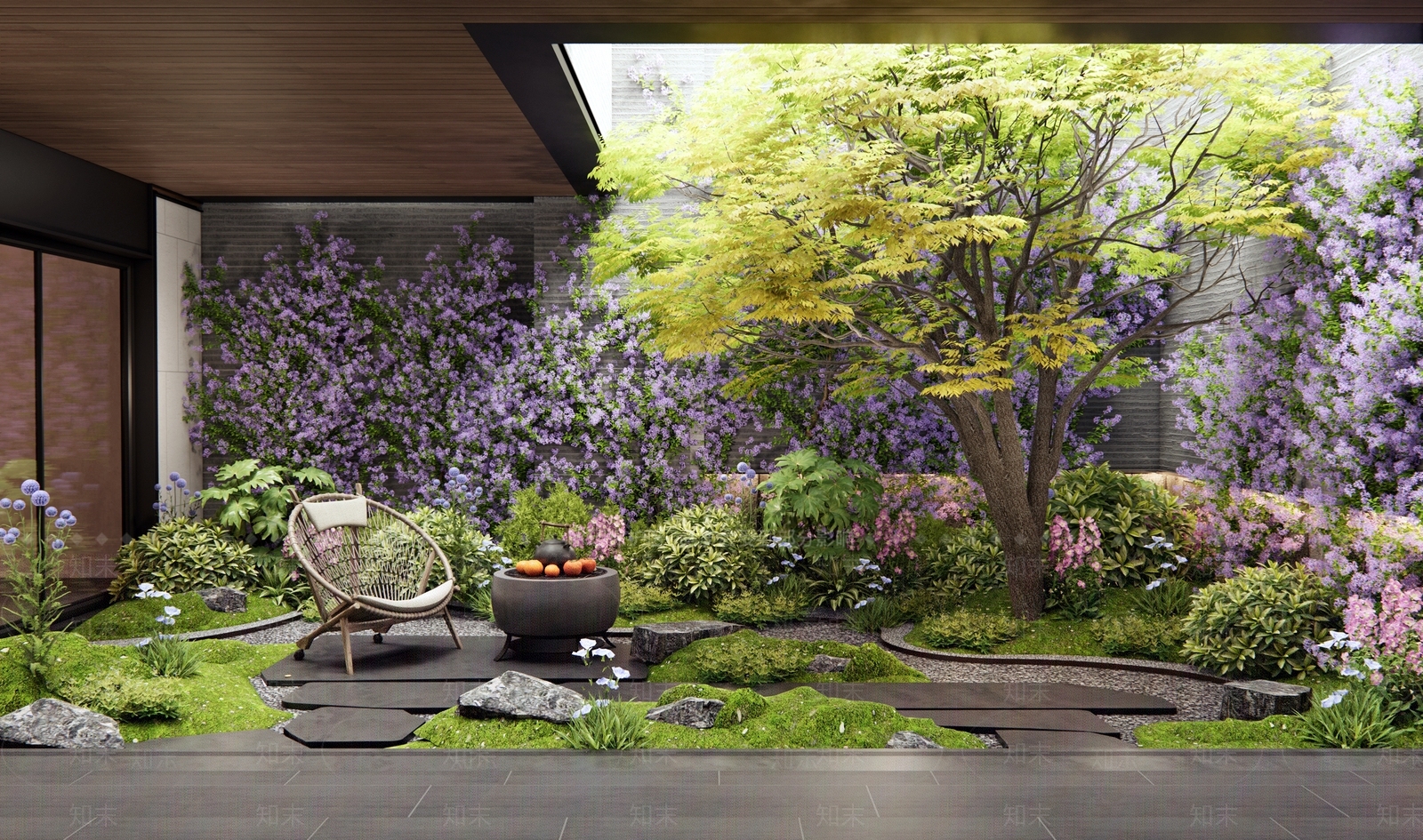 现代庭院3D模型下载【ID:1192400655】