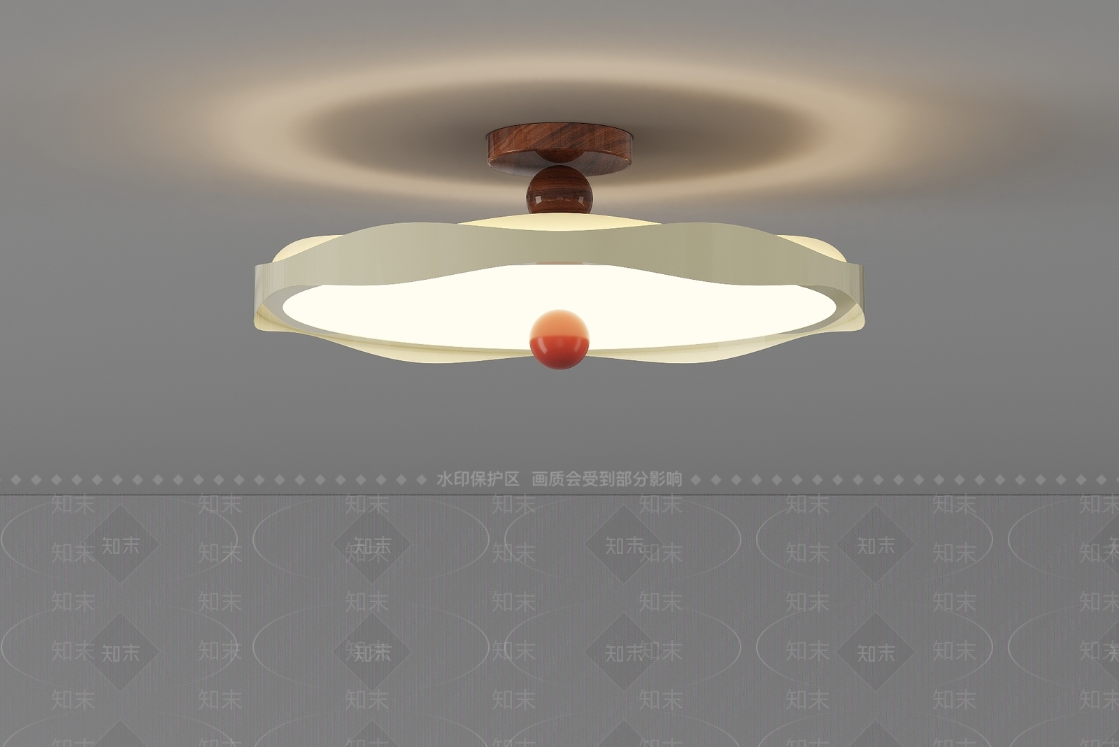 中古吸顶灯SU模型下载【ID:1192403943】