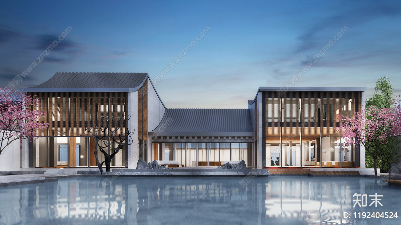 新中式中式四合院建筑下载【ID:1192404524】