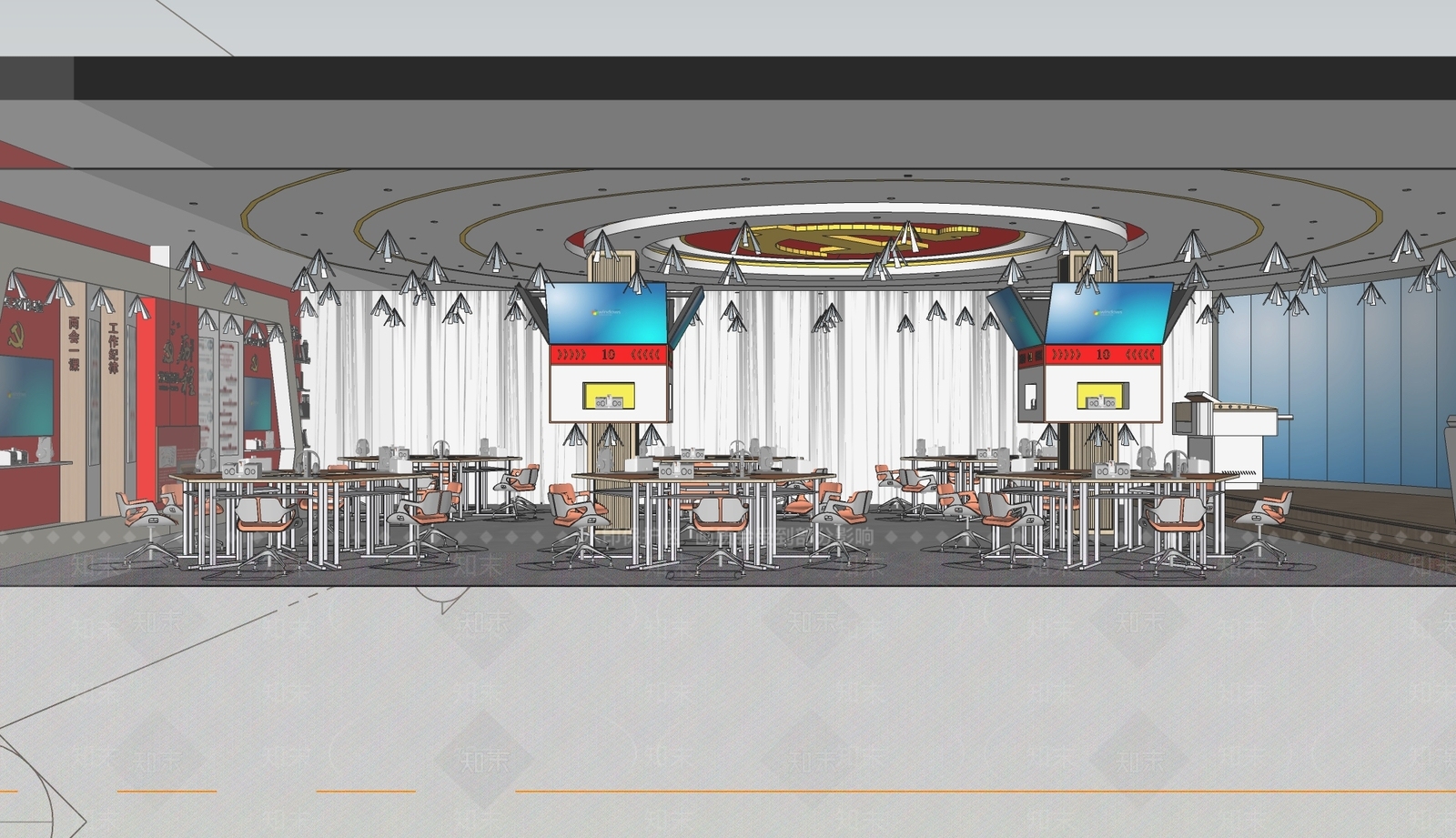 现代报告厅SU模型下载【ID:1192404548】