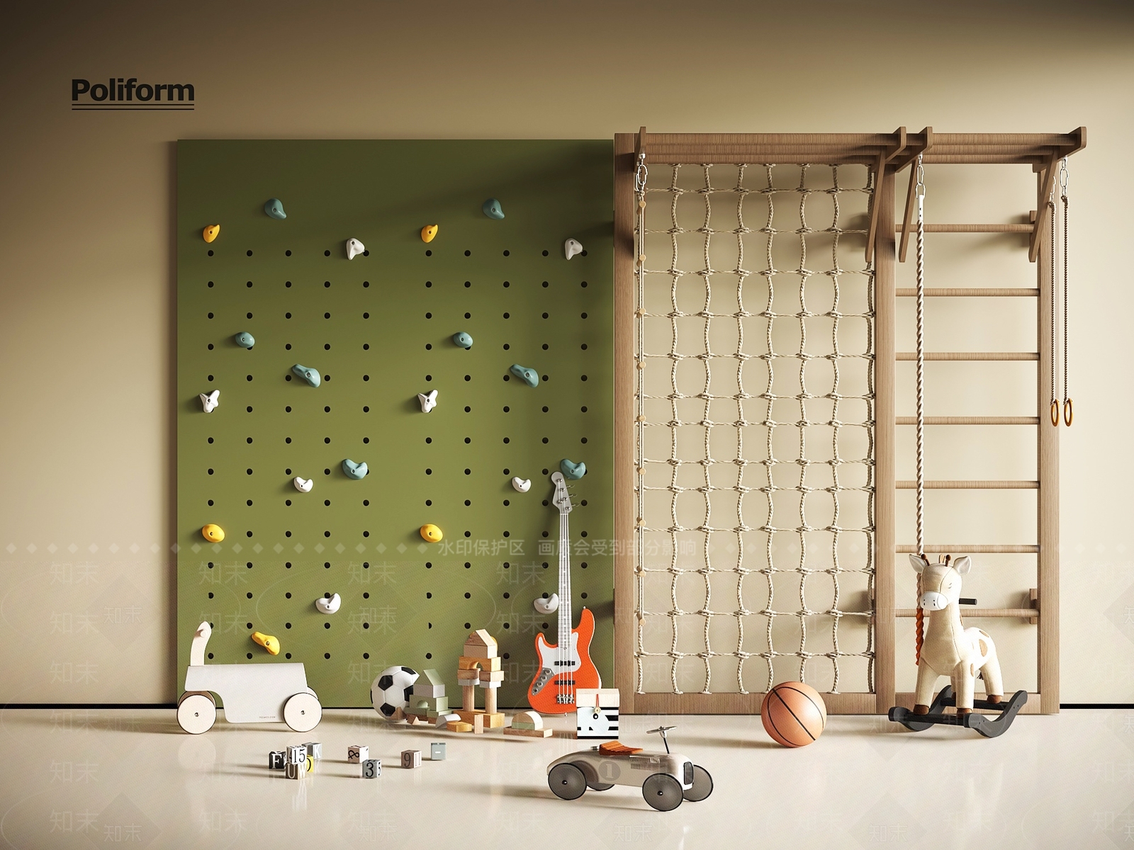 儿童器材组合SU模型下载【ID:1192404684】