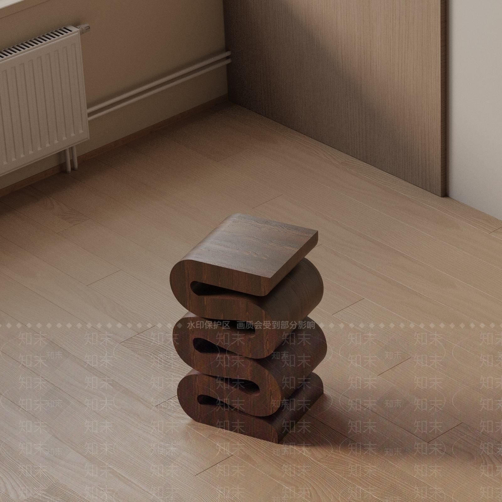 现代床头柜3D模型下载【ID:1192412674】