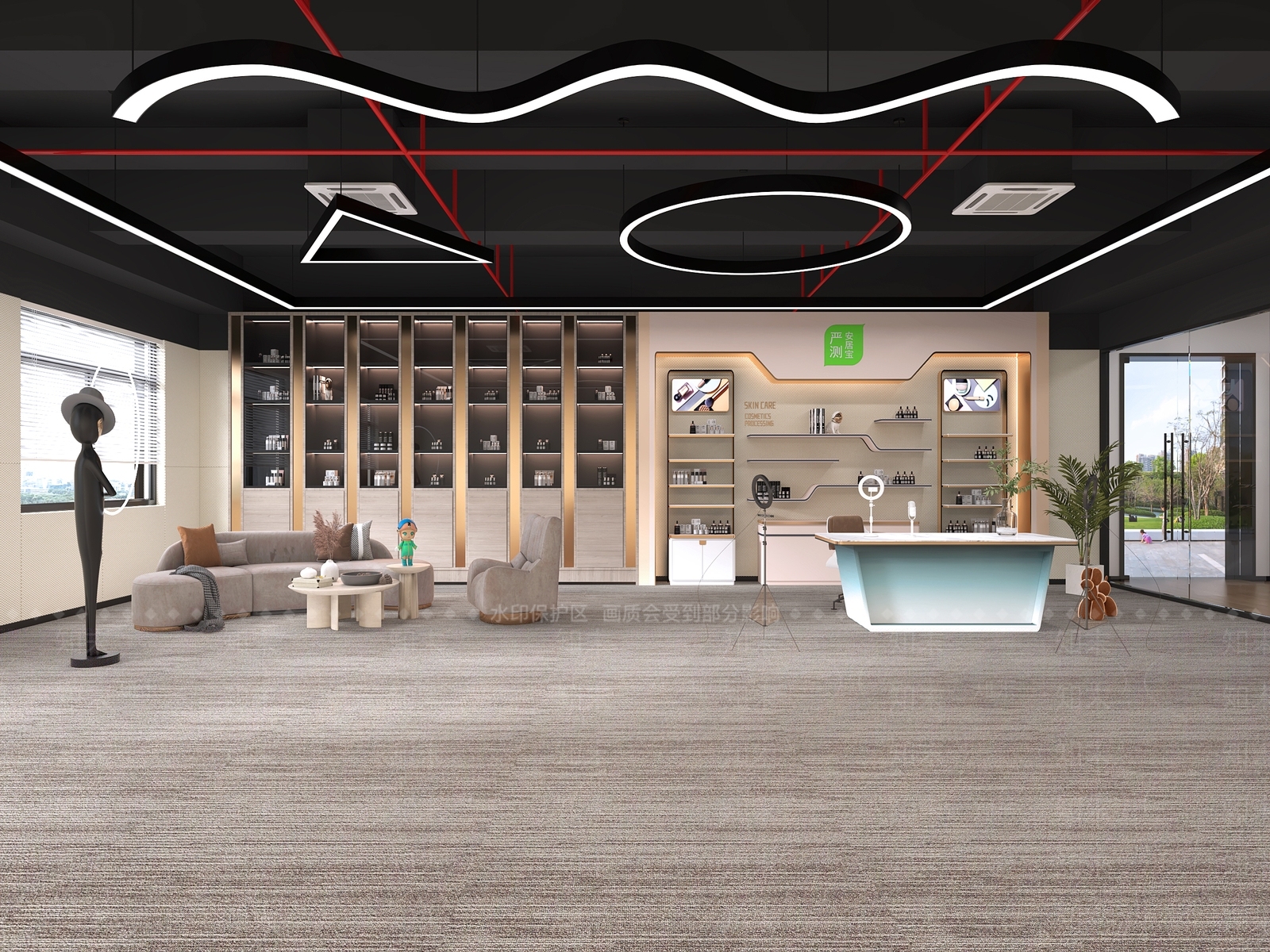现代直播间3D模型下载【ID:1192414538】
