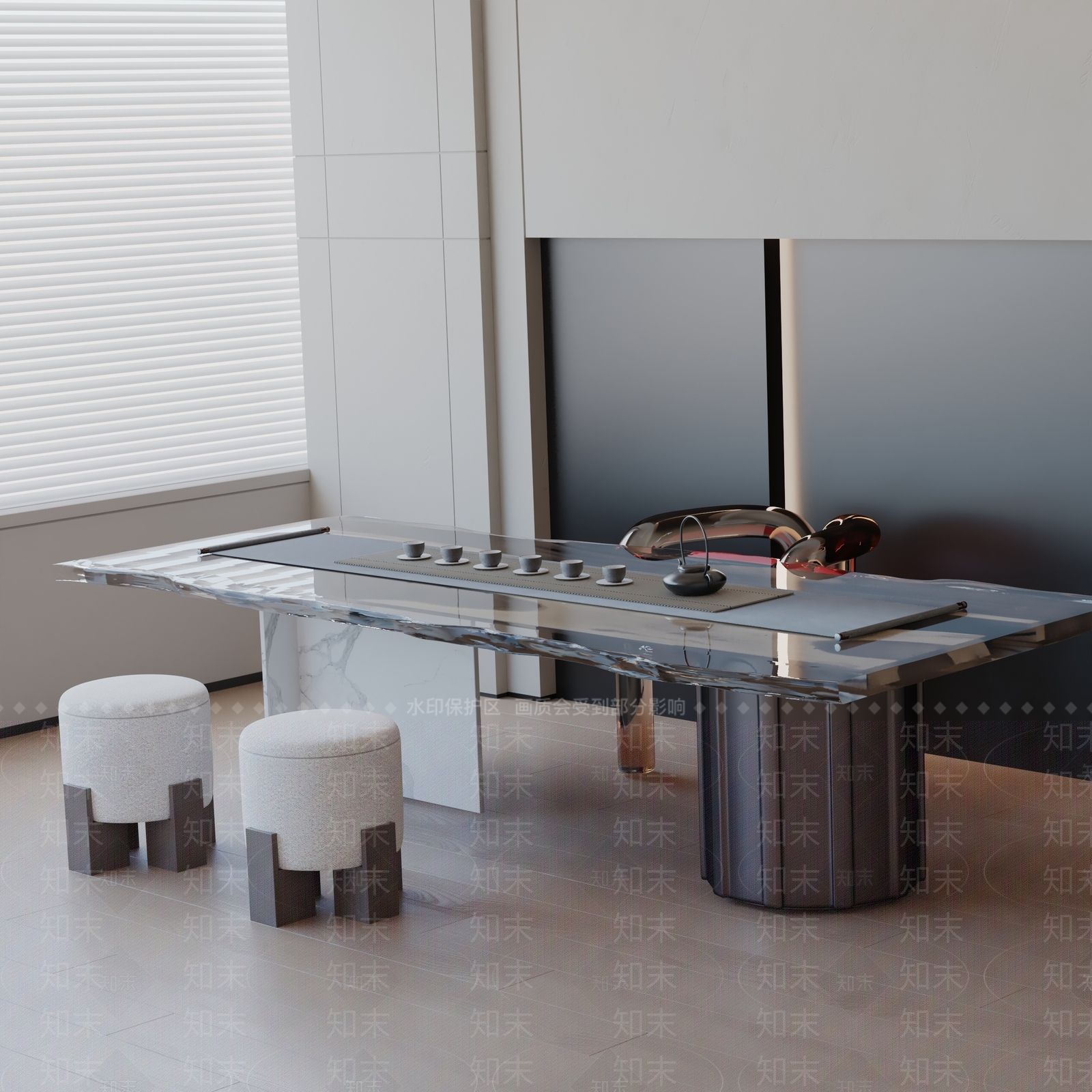 现代茶室3D模型下载【ID:1192416840】