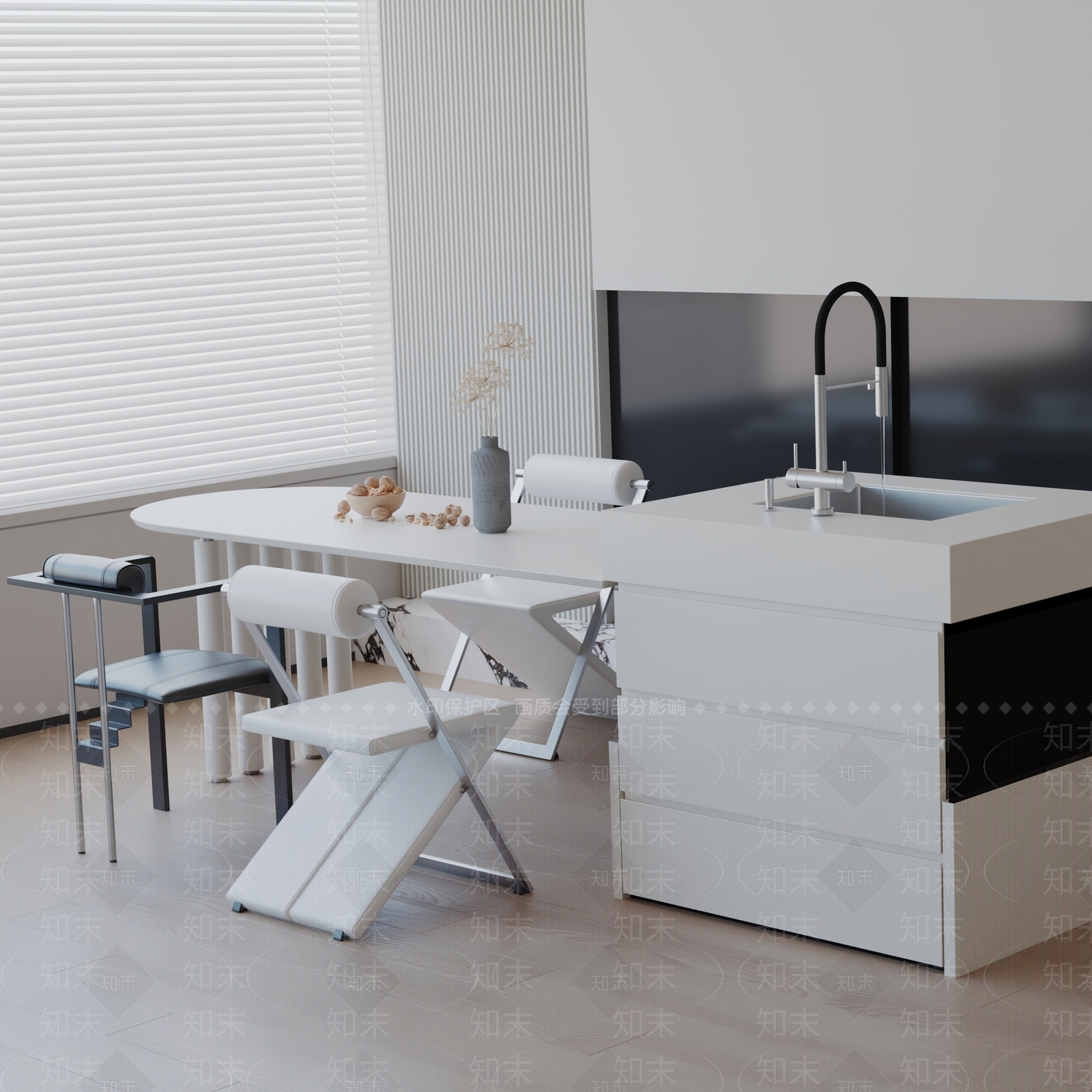 现代餐桌3D模型下载【ID:1192417194】