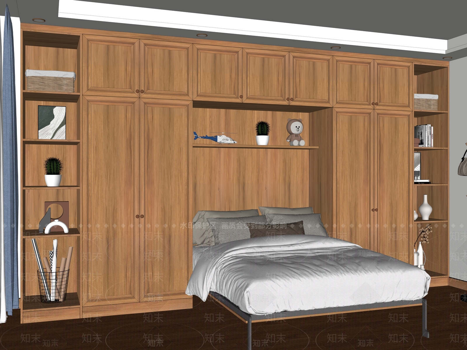 现代其他床3D模型下载【ID:1192419107】