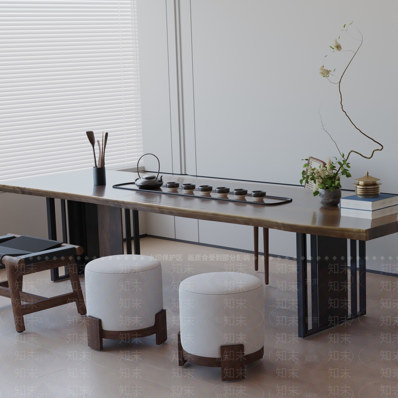 现代茶室3D模型下载【ID:1192418743】