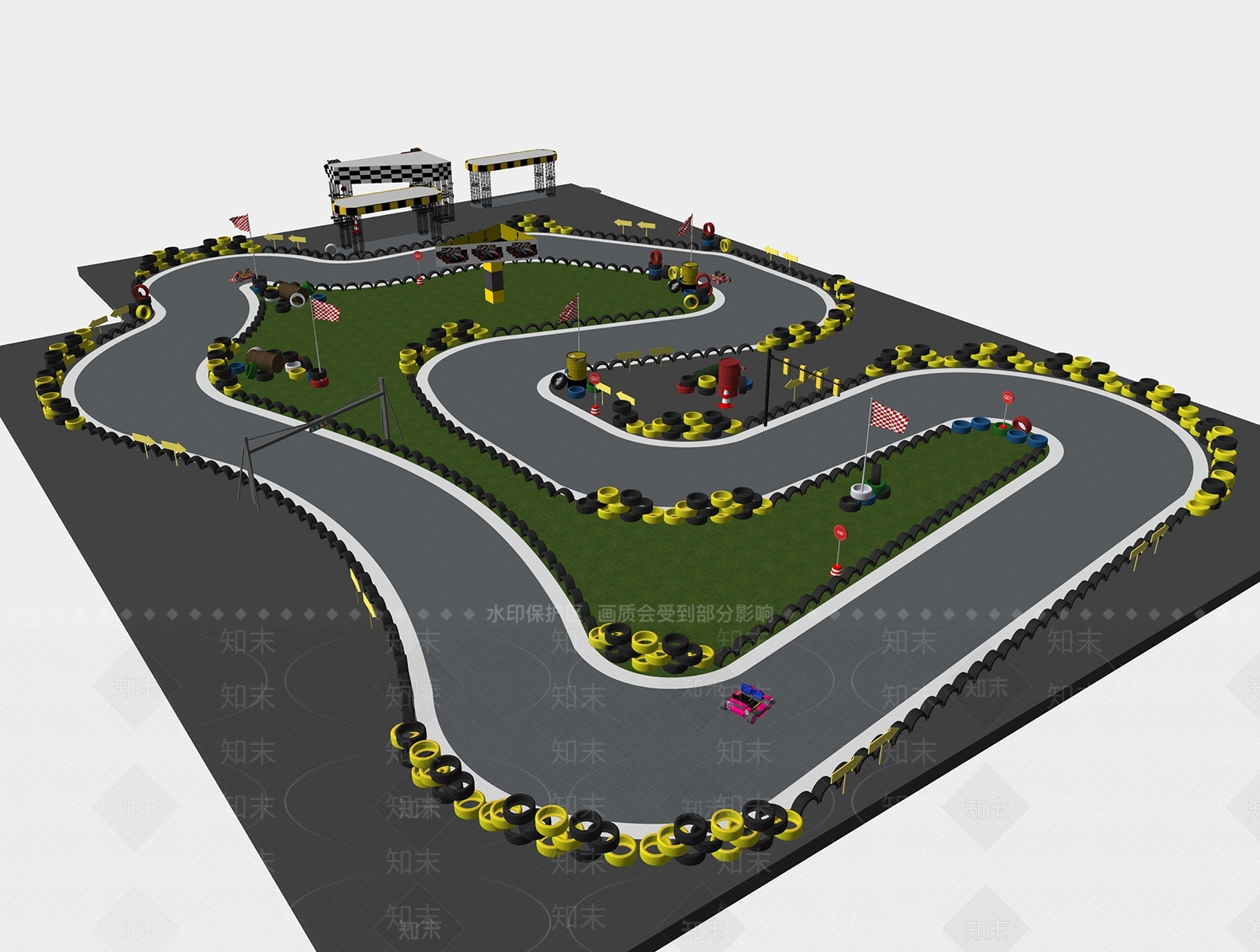 现代道路SU模型下载【ID:1192418607】