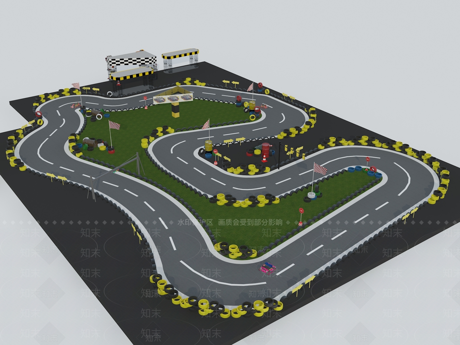 现代道路SU模型草图