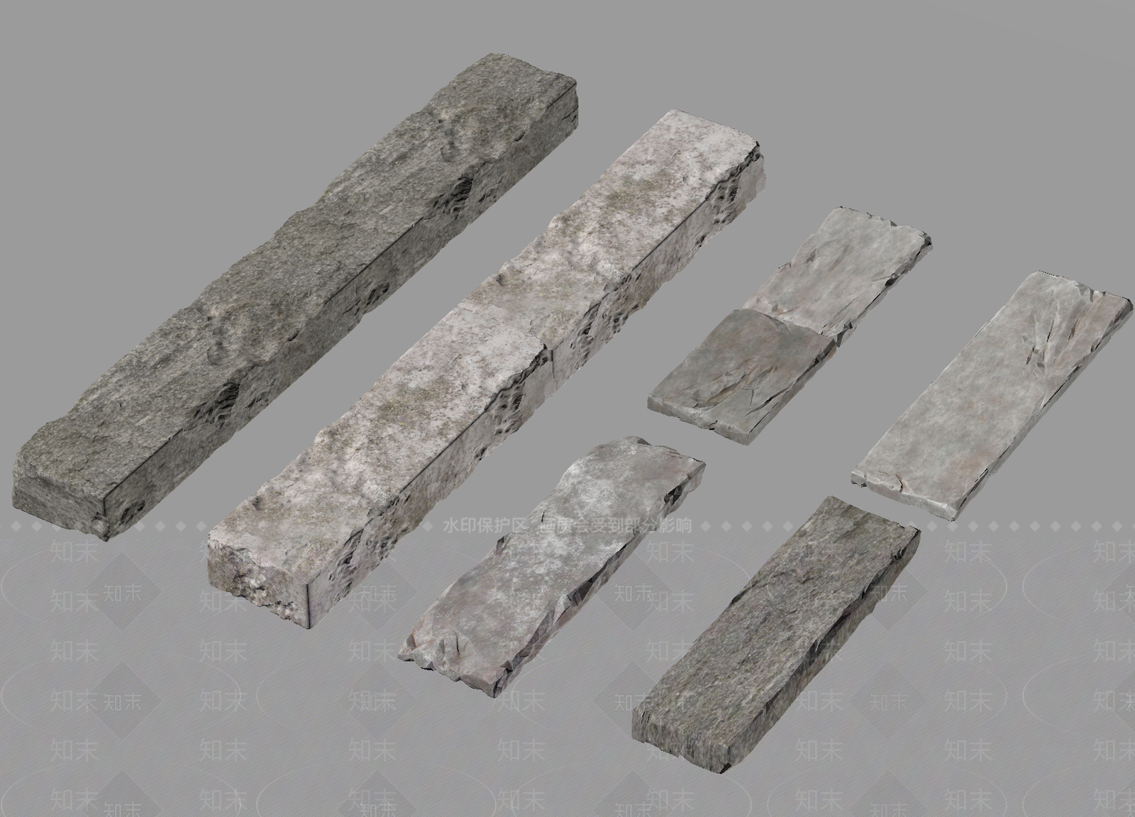 新中式石头SU模型下载【ID:1192419720】