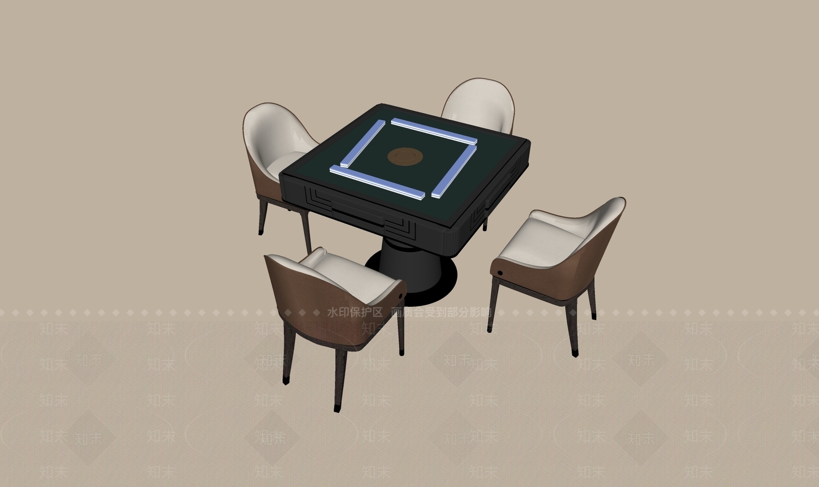 麻将桌SU模型下载【ID:1192425503】