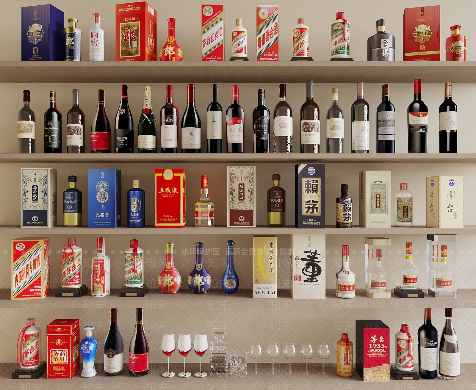 酒具SU模型下载【ID:1192425927】