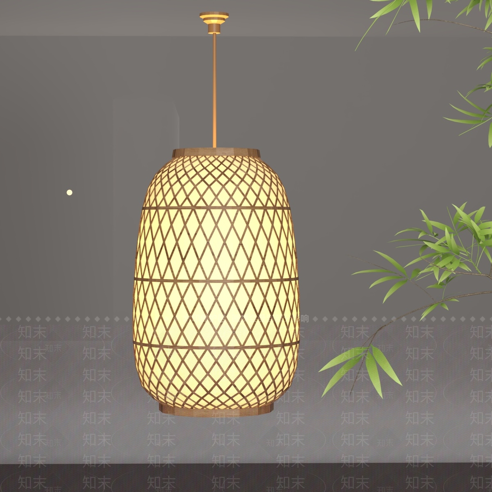 现代新中式灯笼SU模型下载【ID:1192431396】