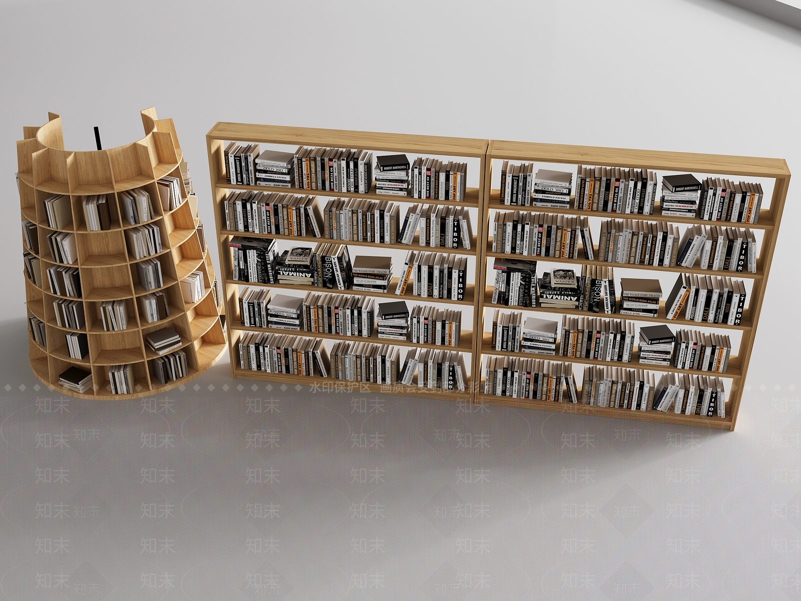 现代书架3D模型下载【ID:1192433148】