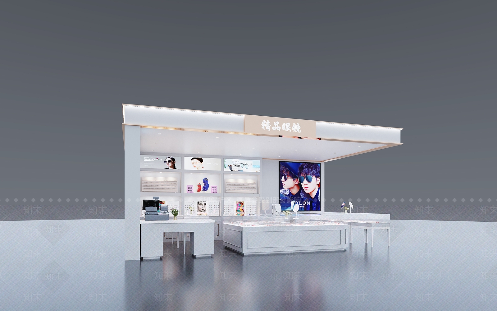 现代眼镜店3D模型下载【ID:1192434827】