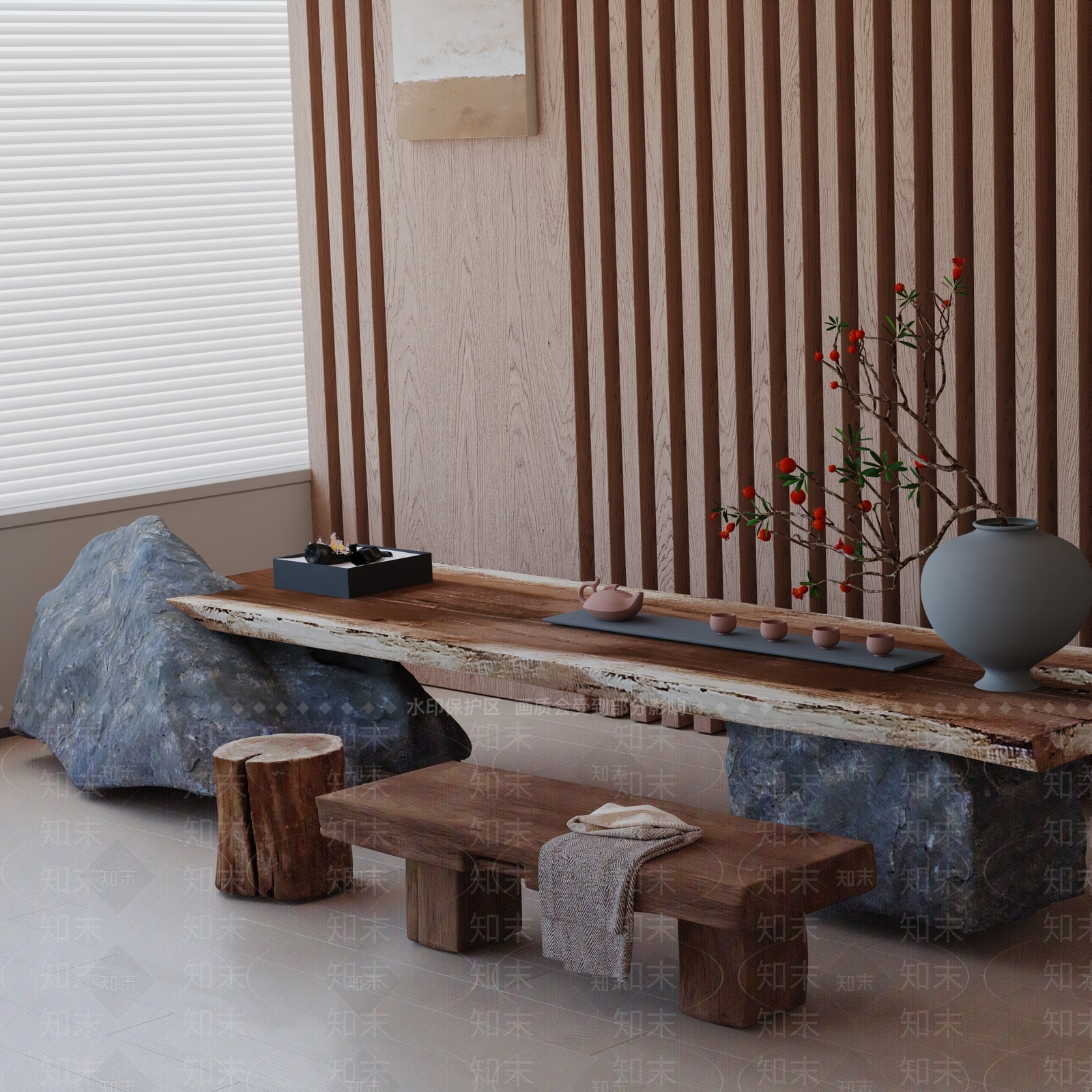 现代茶室3D模型下载【ID:1192439806】