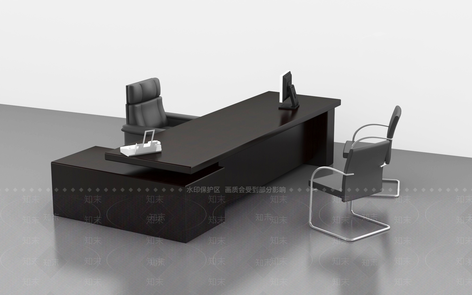 现代办公桌椅3D模型下载【ID:1192440652】