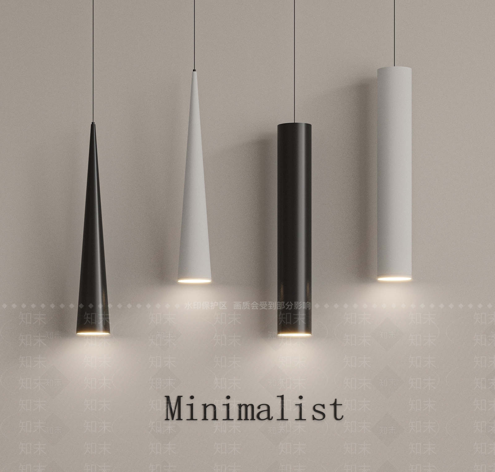 现代极简床头吊灯SU模型下载【ID:1192443806】