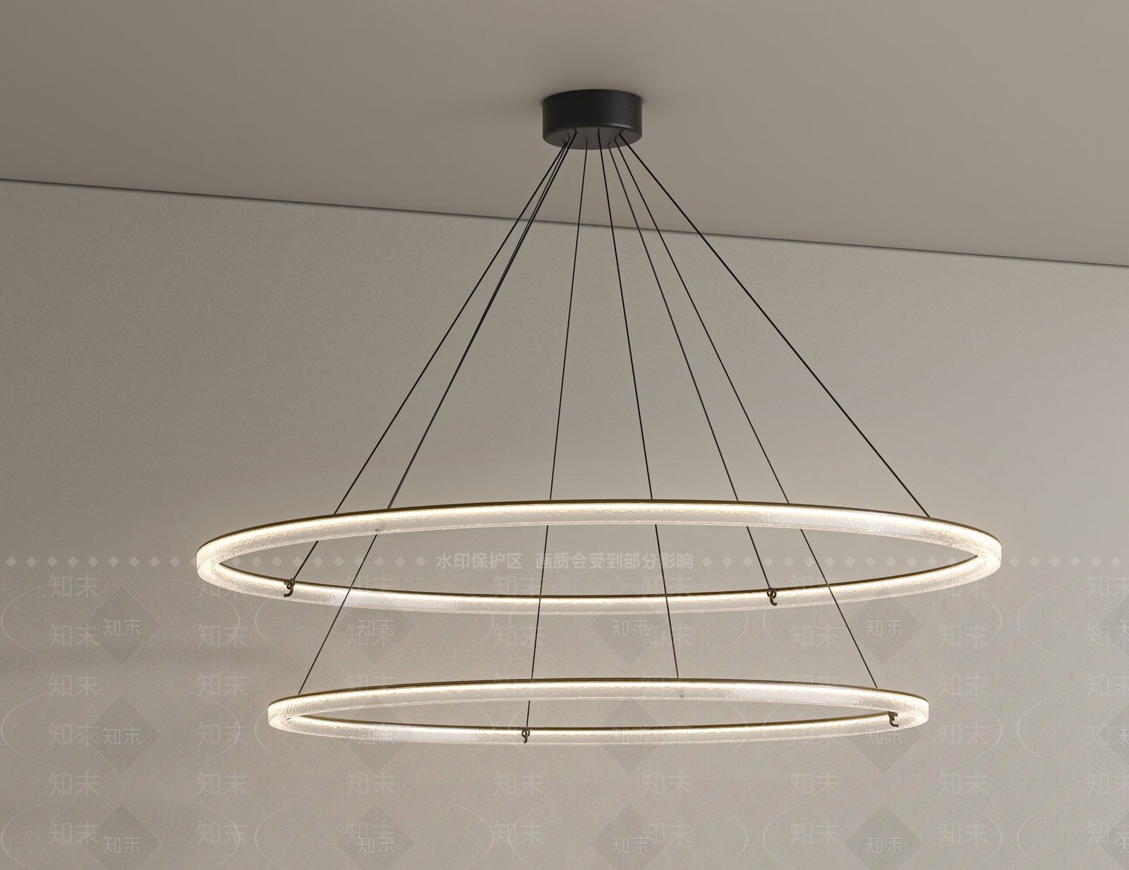 现代意式客厅吊灯SU模型下载【ID:1192446259】