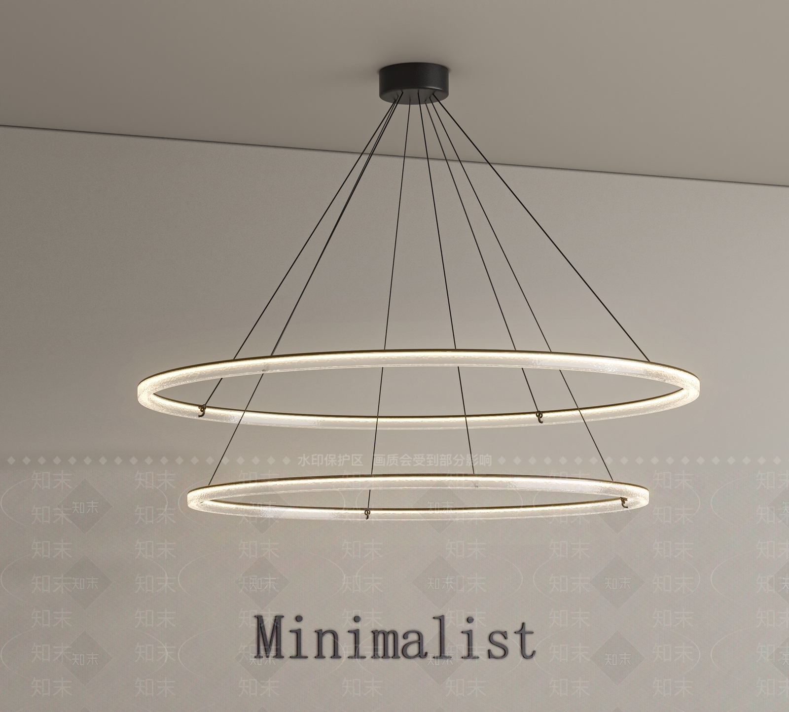 现代意式客厅吊灯3D模型下载【ID:1192446414】