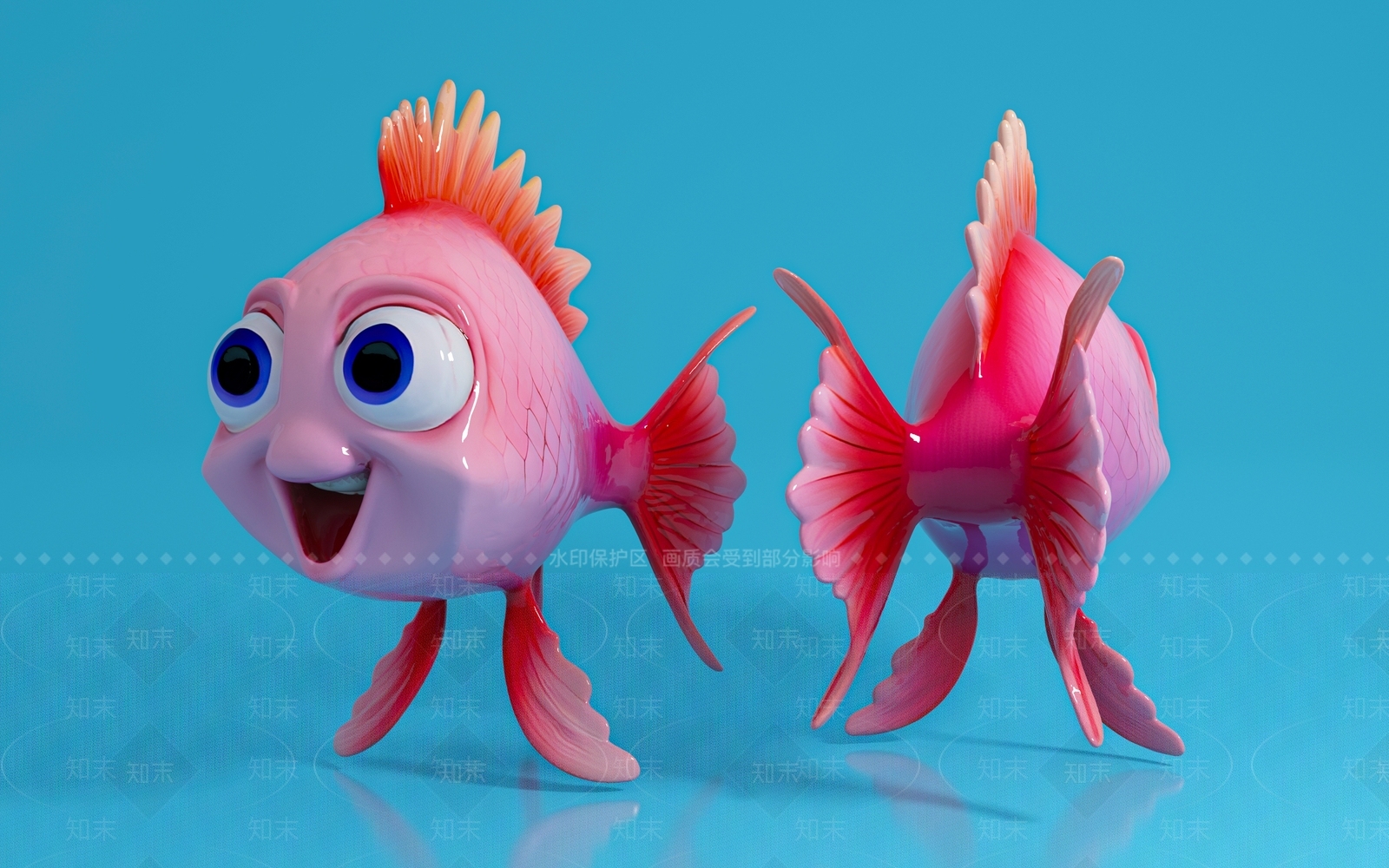 水生类动物3D模型下载【ID:1192447471】