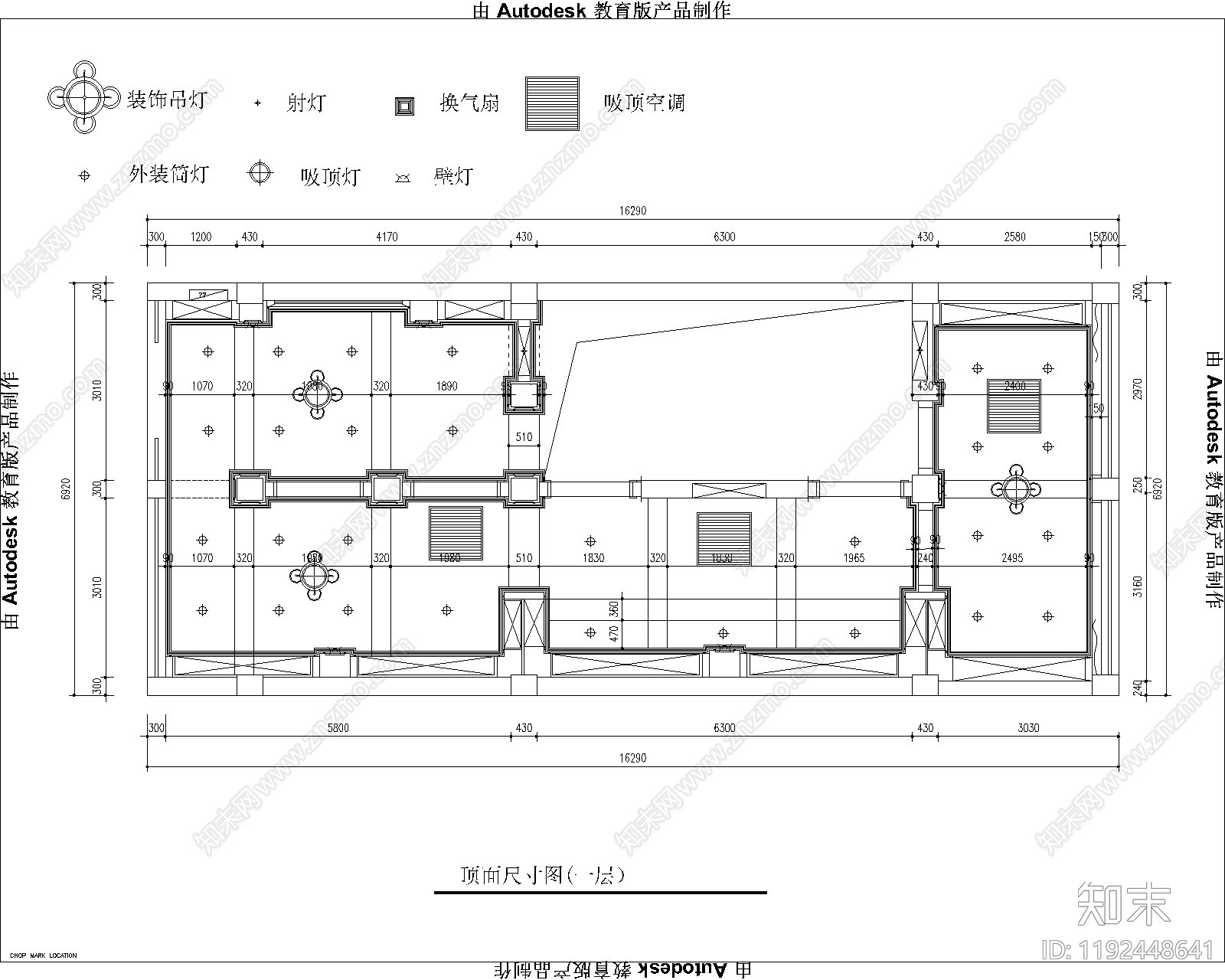 现代新中式商场cad施工图下载【ID:1192448641】