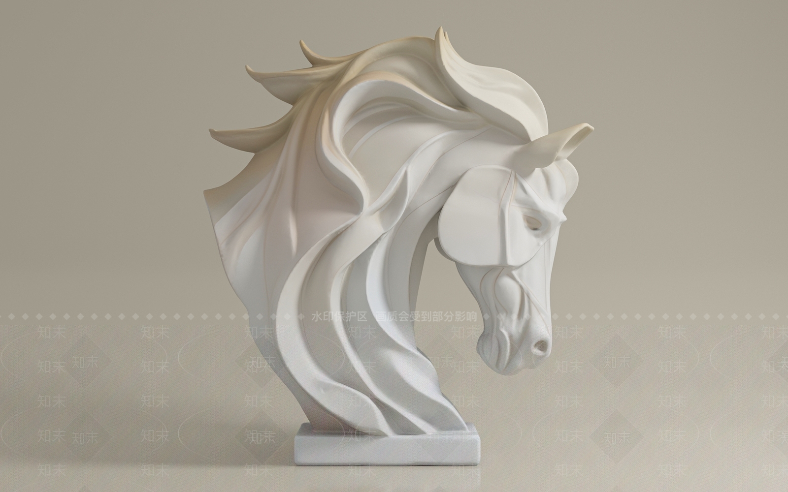 现代生肖雕塑3D模型下载【ID:1192448902】