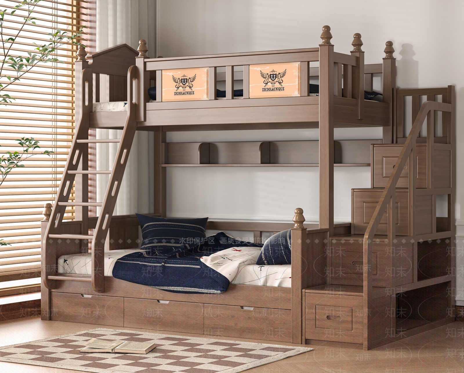 现代上下床3D模型下载【ID:1192453221】